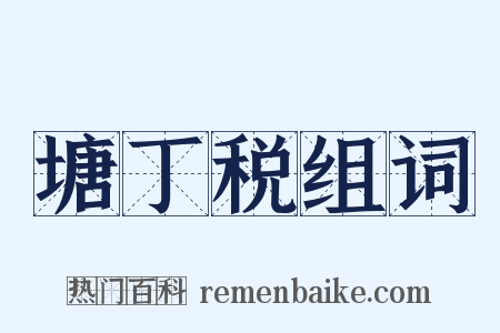塘丁税组词是什么意思的图片